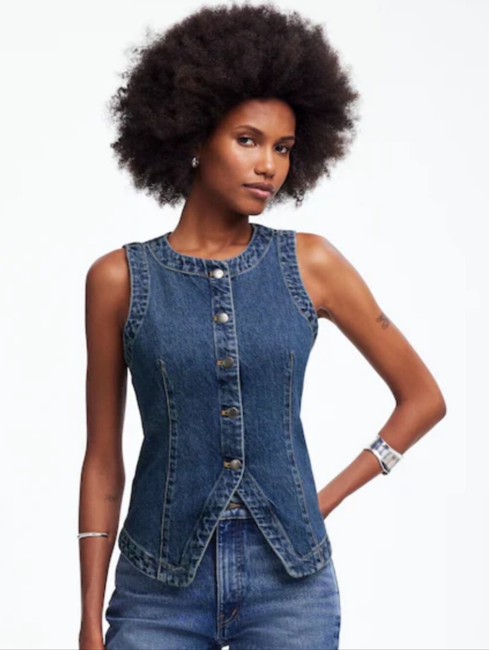 Madewell Denim Cutaway Vest